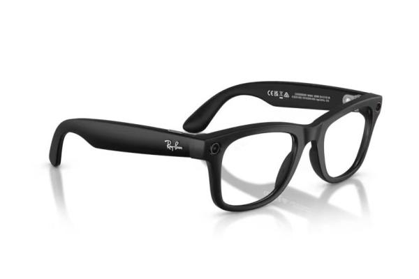 Meta Ray-Ban Gen2 Wayfarer, Matte Black, Clear (Large)3