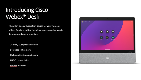 Cisco Desk, NoRadio, First Light (White) 