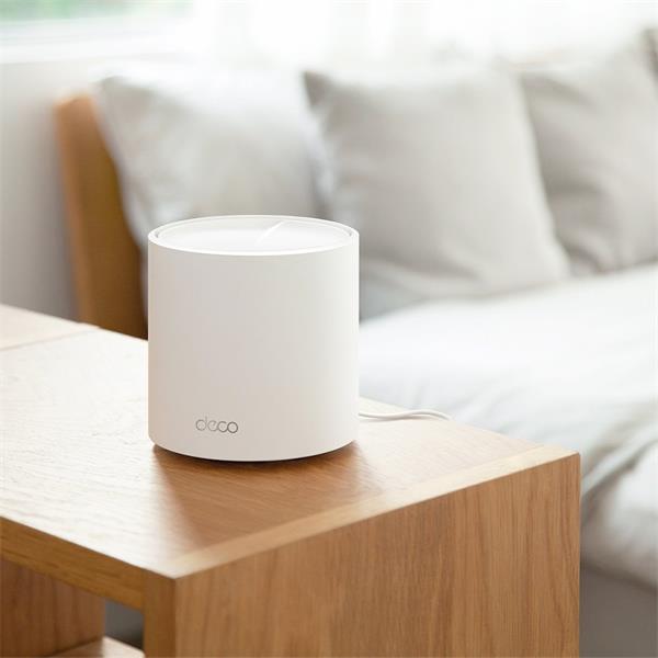 AX3000 Whole Home Mesh Wi-Fi 6 Unit SPEED: 574 Mbps at 2.4 GHz + 2402 Mbps at 5 GHz SPEC: 2× Internal Antennas, 3× Gigab 