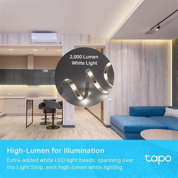 Smart Light Strip, Multicolor SPEC: 2.4 GHz Wi-Fi, 802.11b/g/n, two 16.4 ft/5m RGBW+IC LED light strips, 2000lm, 2500K~6 