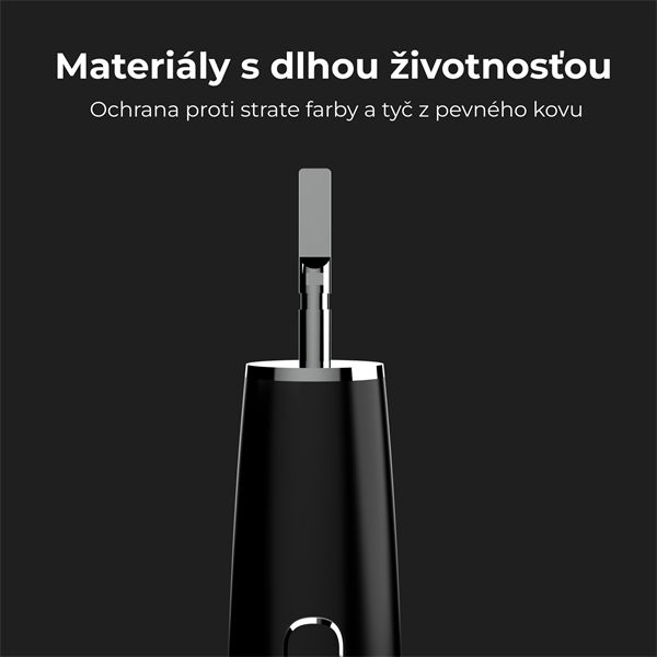 AENO sonická zubná kefka DB2S, Cierna, 4 módy+smart,bezdrôtové nabíjanie,46000 ot/min,90 dní bez nabíjania, IPX7,3 hl 