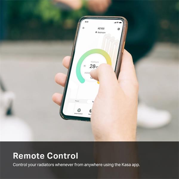 Kasa Smart Thermostatic Radiator Valve SPEC: 1 x Thermostat, 868 MHz, battery powered(2*AA), 5-30? temperature control,  
