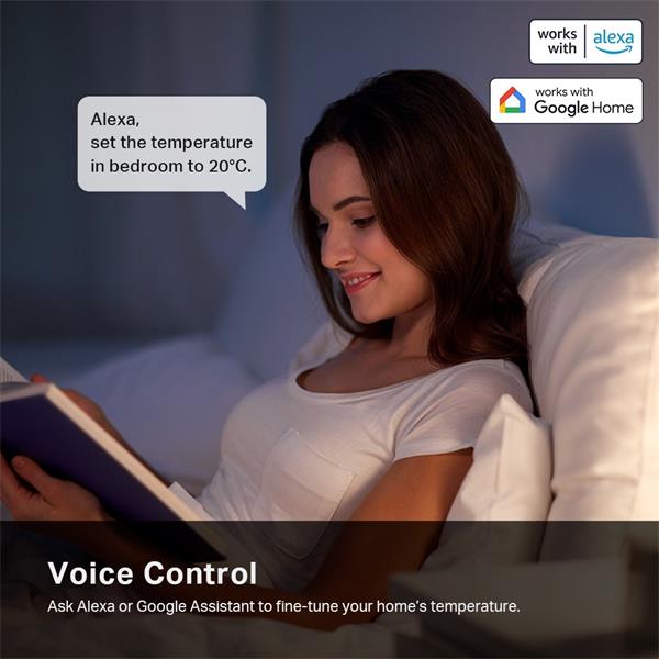 Kasa Smart Thermostatic Radiator Valve SPEC: 1 x Thermostat, 868 MHz, battery powered(2*AA), 5-30? temperature control,  