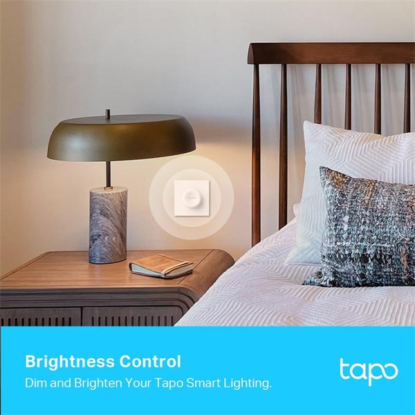 Smart Remote Dimmer Switch SPEC: 868 MHz, battery powered(1*CR2032), EU/UK wall plate Feature: Tapo smart app, Tapo smar 