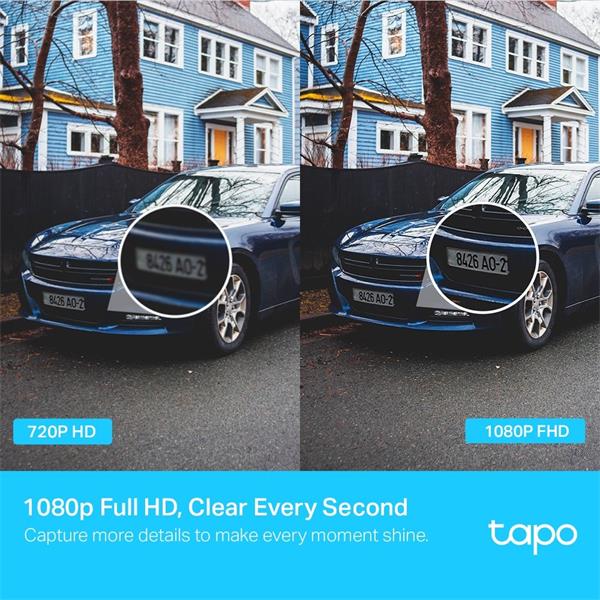 Tapo Outdoor Pan/Tilt Security Wi-Fi Camera SPEC: 1080p, 2.4 GHz, Horizontal 360o FEATURE: Physical Privacy Mode, Smart  