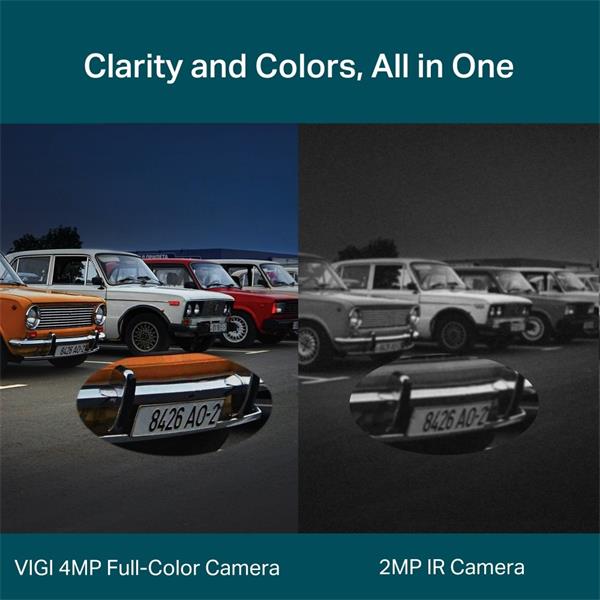 4MP Full-Color Pan/Tilt Network Camera SPEC:H.265+/H.265/H.264+/H.264, 1/3" Progressive Scan CMOS, Color/0.04 Lux@F1.6,  
