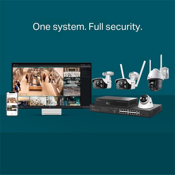 4MP Full-Color Turret Network Camera SPEC:H.265+/H.265/H.264+/H.264, 1/3" Progressive Scan CMOS, Color/0.04 Lux@F1.6, 0  