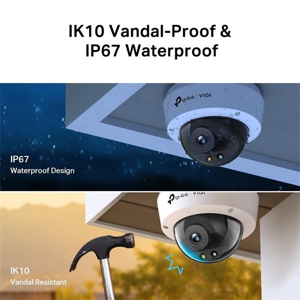4MP Full-Color Dome Network Camera SPEC: H.265+/H.265/H.264+/H.264, 1/3" Progressive Scan CMOS, Color/0.005 Lux@F1.6, 0  