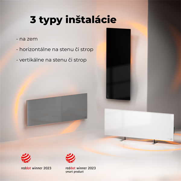 AENO AGH5S Premium Eco Smart Ohrievač, LIMITOVANÁ EDÍCIA GREY Šedá, LED, WI-FI, max 700W, Infra 