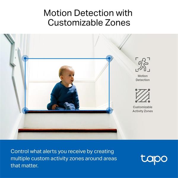 Pan/Tilt AI Home Security Wi-Fi Camera SPEC: 2K QHD (2560x1440), 2.4 GHz, Horizontal 360o  FEATURE: Pan/Tilt, Smart AI D 