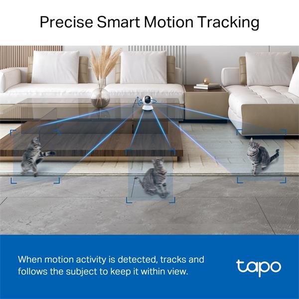 Pan/Tilt AI Home Security Wi-Fi Camera SPEC: 2K QHD (2560x1440), 2.4 GHz, Horizontal 360o  FEATURE: Pan/Tilt, Smart AI D 