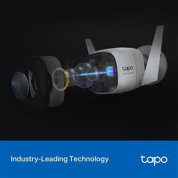 Outdoor Security Wi-Fi Camera SPEC: 2K QHD (2688x1520), F1.0, 2.4 GHz, 2T2R, 2 × External Antennas, 1 × Ethernet Port FE 