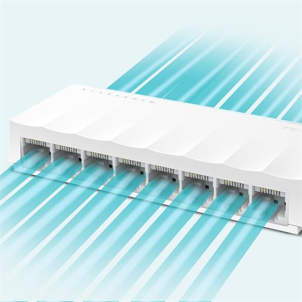LiteWave 8-Port 10/100 Mbps Desktop Switch PORT: 8× 10/100 Mbps RJ45 Ports SPEC: Desktop Plastic Case FEATURE: Plug and  