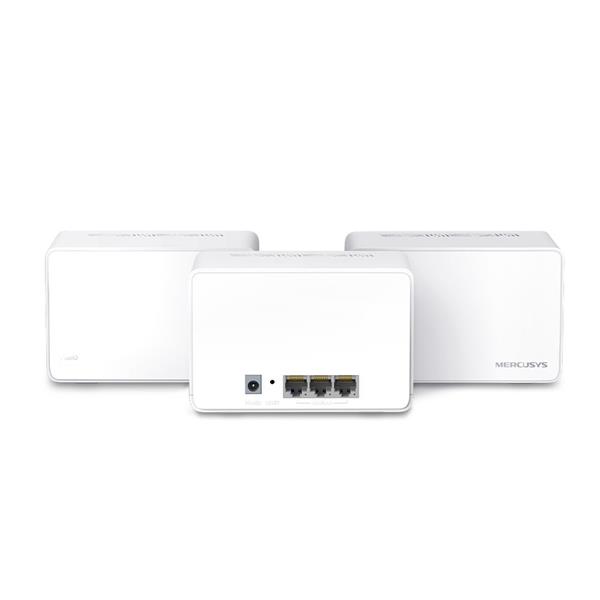 AX3000 Whole Home Mesh Wi-Fi 6 System SPEED: 574 Mbps at 2.4 GHz + 2402 Mbps at 5 GHz SPEC: Internal Antennas, 3× Gigabi 
