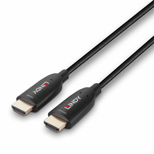 Lindy HDMI M/M 20m, Ultra High Speed+Eth, 8K@60Hz, HDMI 2.1, čierny, jednosmerný, aktívny, optický 