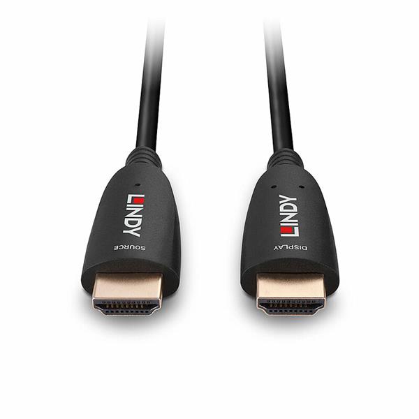 Lindy HDMI M/M 50m, Ultra High Speed+Eth, 8K@60Hz, HDMI 2.1, čierny, jednosmerný, aktívny, optický 