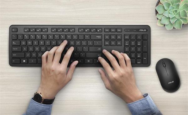 ASUS CW100 Copilot version - bezdrôtová klávesnica a myš, čierna, CZ/SK 