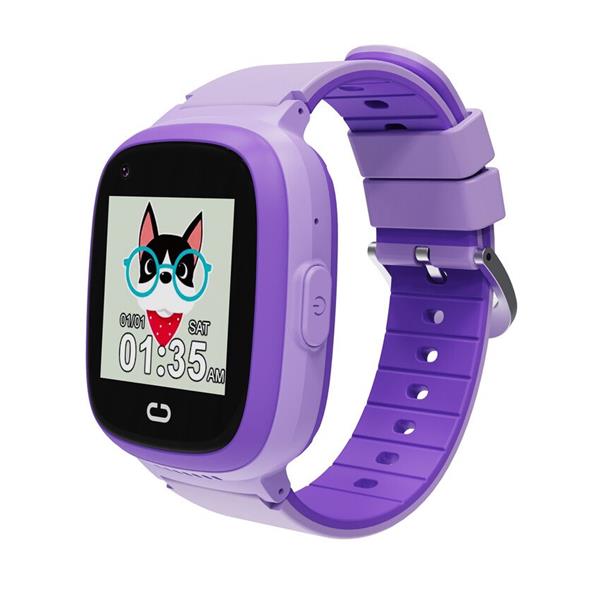 Canyon Sunny KW-48, smart hodinky pre deti, far. displ., 4G Aud./Vid. volania, GPS tracking, IP67, 512MB, 7 hier, fialo 
