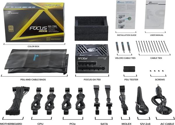 SEASONIC FOCUS GX 750W ATX3.1 80Plus GOLD modular 