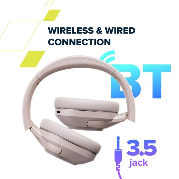 Canyon BTHS-6, OnRiff 6 Bluetooth bezdrôtové slúchadlá, ANC aktívne potláčanie hluku, USB-C nabíjanie, modré 