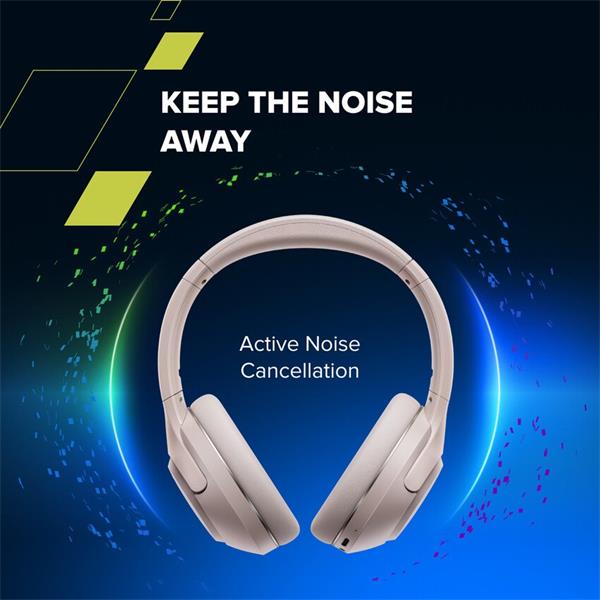 Canyon BTHS-6, OnRiff 6 Bluetooth bezdrôtové slúchadlá, ANC aktívne potláčanie hluku, USB-C nabíjanie, modré 