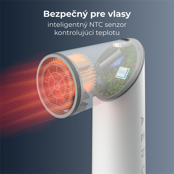 AENO Multifunkčný fén a styler,1200W, Ionizátor, 4 teplotné režimy, 3 rýchlostné režimy, 98000RPM,85dB 