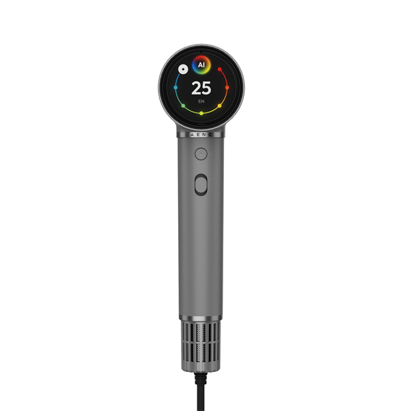 AENO AI ProDryer Fén HD5 šedý, 100km/h, Hlasové ovl., ionizátor, AI, NTC, Gravity/Infra senzor, 67 dB, LED 