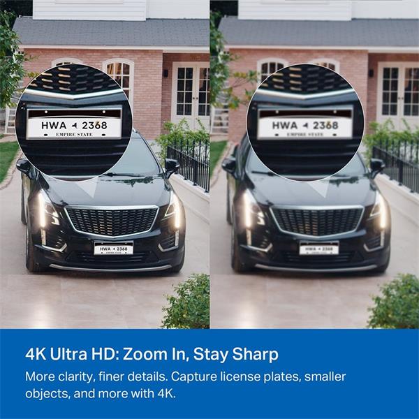 Wire-Free Indoor/Outdoor Security Camera SPEC:4K UHD (3840x2160), H.265/H.264 Supported, 16x UHD Digital Zoom, 2.4/5 GHz 