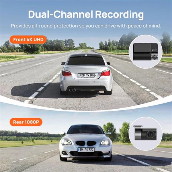 70mai 4K A800S Dash cam + backup camera RC06 