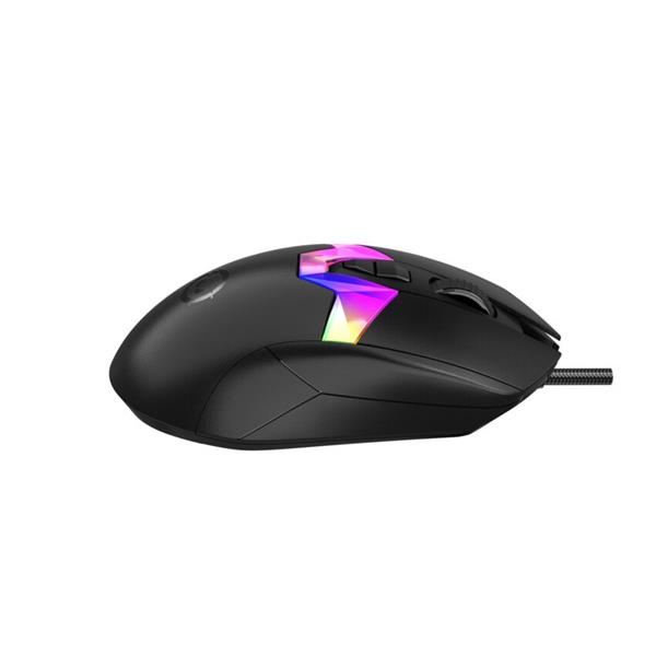 Lorgar MSP80, profi herná myš, 8 progr. tlač., senzor Pixart PAW3395, 26.000 DPI, režim podsv. RGB, čierna 