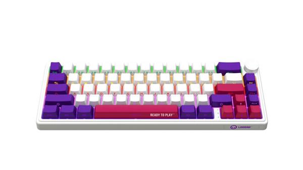 Lorgar KBP70MW, Profi bezdrôtová mechanická herná klávesnica, Wireless 2.4 GHz/ BT 5.0/káblová, US layout, biela 