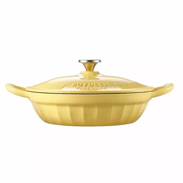 BUYDEEM Smaltovaný liatinový hrniec 3,1 L, 28cm,  model CP581, farba jemne žltá 