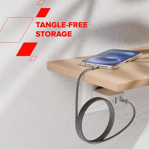 Canyon CCMG60AB15, 1 m kábel, USB-C / USB-C, magnet, PD 60 W, opletený, biely 