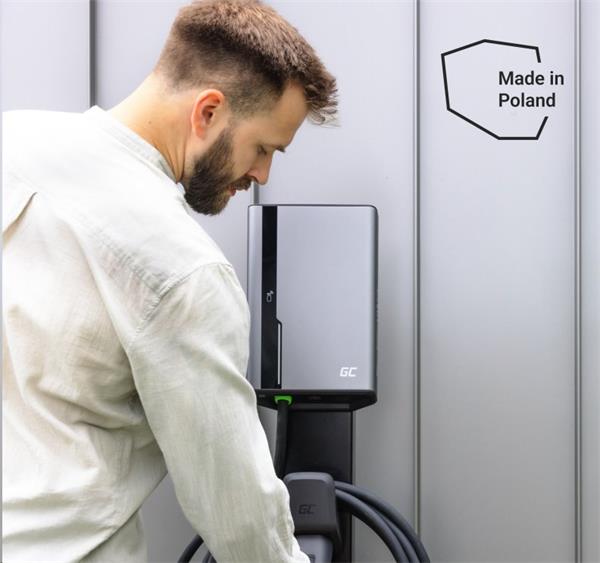 Green Cell GC HbuDen Wallbox 22kW prémiová nabíjacia stanica pre elektrické vozidlá s aplikáciou, 5m kábel 