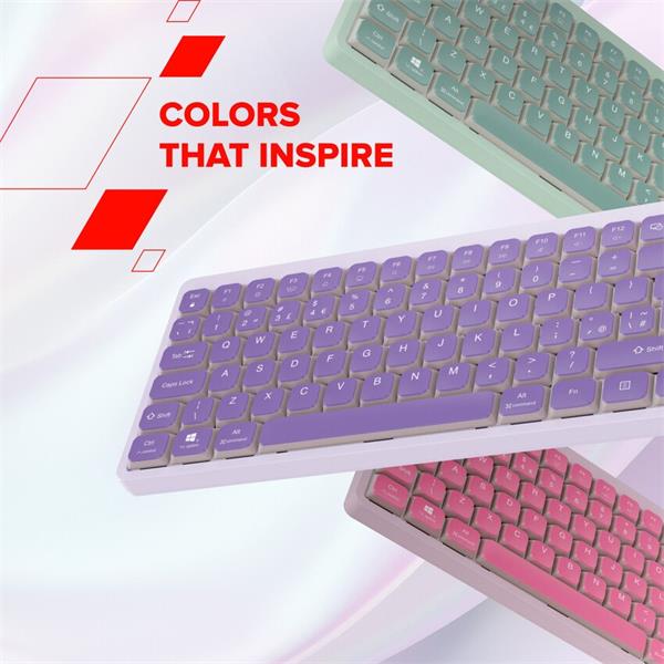 Canyon OnType 10, klávesnica, mechanická, USB, multimediálna, fialová 