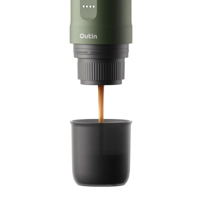 Outin Nano Prenosný espresso kávovar, farba lesná zelená 