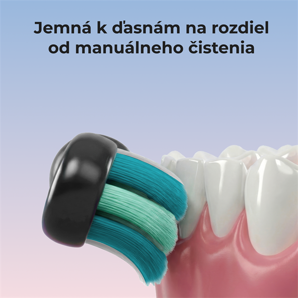 AENO Náhradné hlavice ADBTH10G na Sonické kefky DB10G, šedá farba, 2ks, DuPont štetiny 