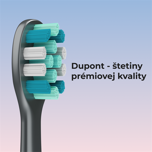 AENO Náhradné hlavice ADBTH10G na Sonické kefky DB10G, šedá farba, 2ks, DuPont štetiny 