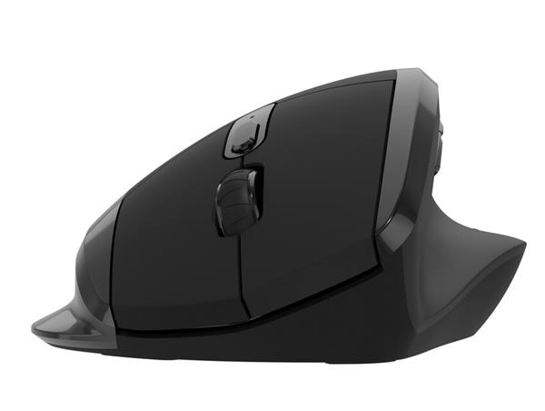 Canyon OnClick 17, ergonomická bezdrôtová optická myš pre pravákov, USB prijímač, 6 tlačidiel, 800/1200/1600 DPI, čierna 