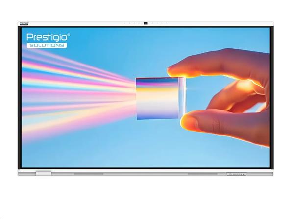 65" PRISM Séria PRESTIGIO SOLUTIONS, Android 14 EDLA + upgr 16, 50 dotyk, 9H, 3x20W, AI Kamera, 100 000:1, 