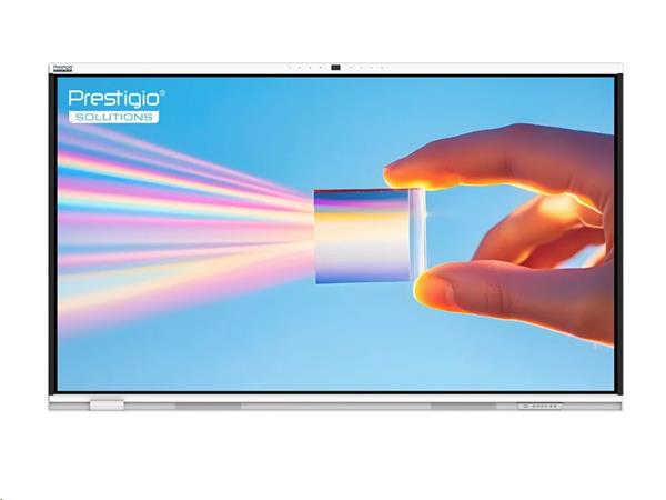 65" PRISM Séria PRESTIGIO SOLUTIONS, Android 14 EDLA + upgr 16, 50 dotyk, 9H, 3x20W, AI Kamera, 100 000:1, 