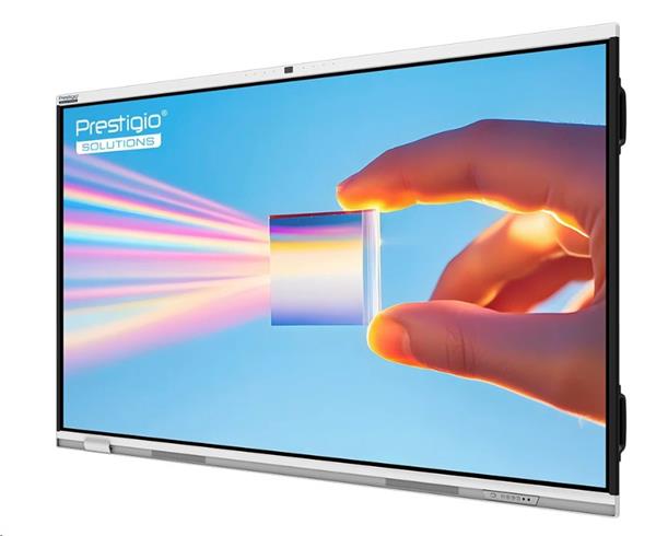 86" PRISM Séria,PRESTIGIO SOLUTIONS, Android 14 EDLA + upgr 16, 50 dotyk, 9H, 3x20W, AI Kamera, 100 000:1, 