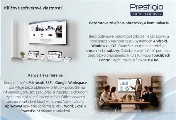 98" Light PLUS GEN 2, INTERAKTIVNY PANEL, 4K, Android 13 GOOGLE EDLA,50 dot.,AI Kamera, 16/128GB 