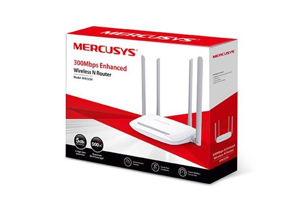 300Mbps Enhanced Wireless N Router SPEED: 300 Mbps at 2.4 GHz SPEC: 4× Fixed External Antennas, 3× 10/100 Mbps LAN Ports 