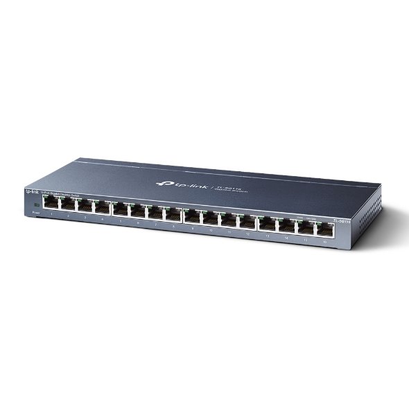 16-Port Gigabit Desktop Switch PORT: 16× Gigabit RJ45 Ports SPEC: Desktop Steel Case FEATURE: Plug and Play 