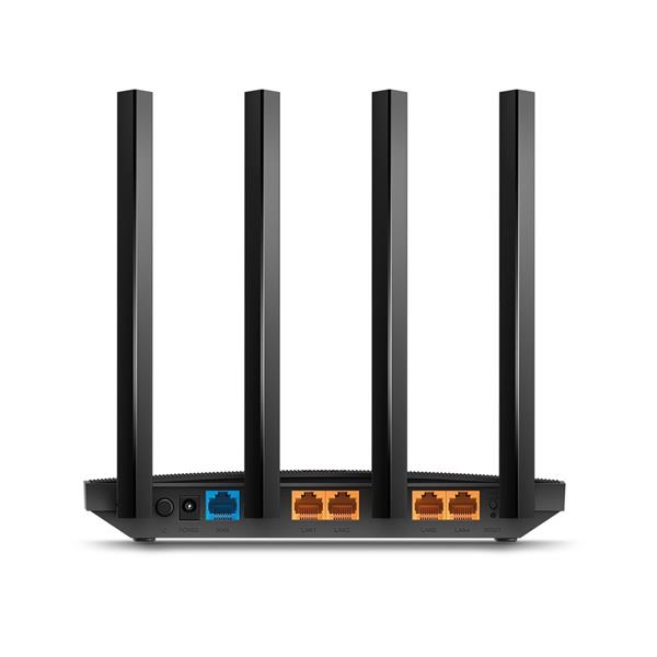 AC1900 Dual-Band Wi-Fi Router SPEED: 600 Mbps at 2.4 GHz + 1300 Mbps at 5 GHz  SPEC:  4× Antennas, 1× Gigabit WAN Port + 