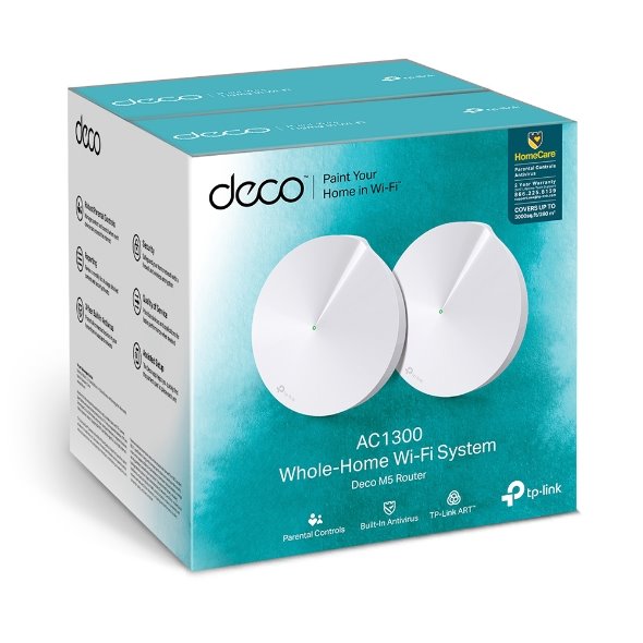 AC1300 Whole Home Mesh Wi-Fi System SPEED: 400 Mbps at 2.4 GHz + 867 Mbps at 5 GHz SEPC: 4× Internal Antennas, 2× Gigabi 