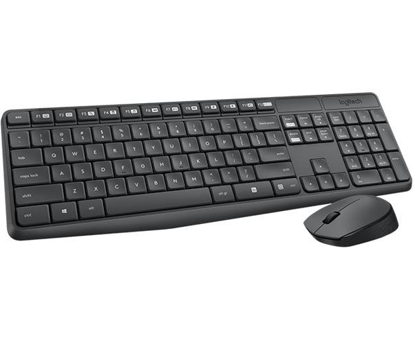 Logitech® MK235 Wireless Keyboard and Mouse - GREY - US INT"L - INTNL 