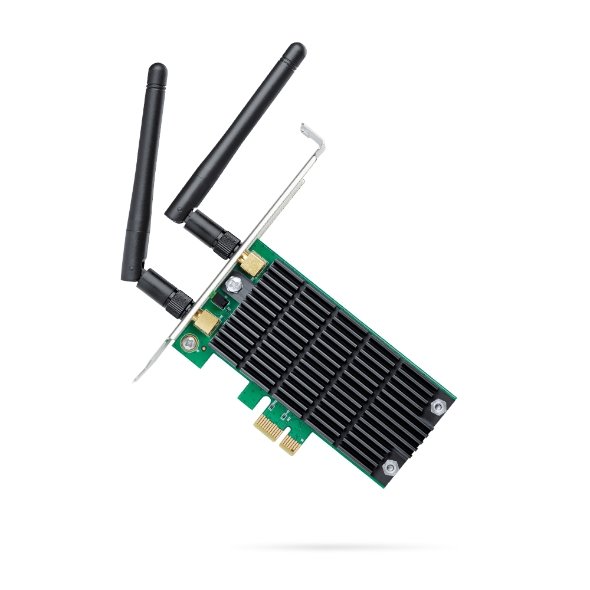 AC1200 Dual Band Wi-Fi PCI Express Adapter SPEED: 867 Mbps at 5 GHz + 300 Mbps at 2.4 GHz SPEC: 2× High Gain External An