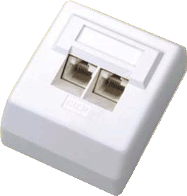CNS Zásuvka Basic UTP 2 port, Cat5E na om. biela